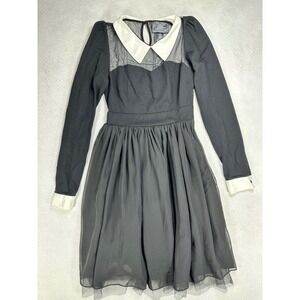 American Horror Story Hot Topic Midnight Hour Coven Mesh PeterPan Collar Dress M